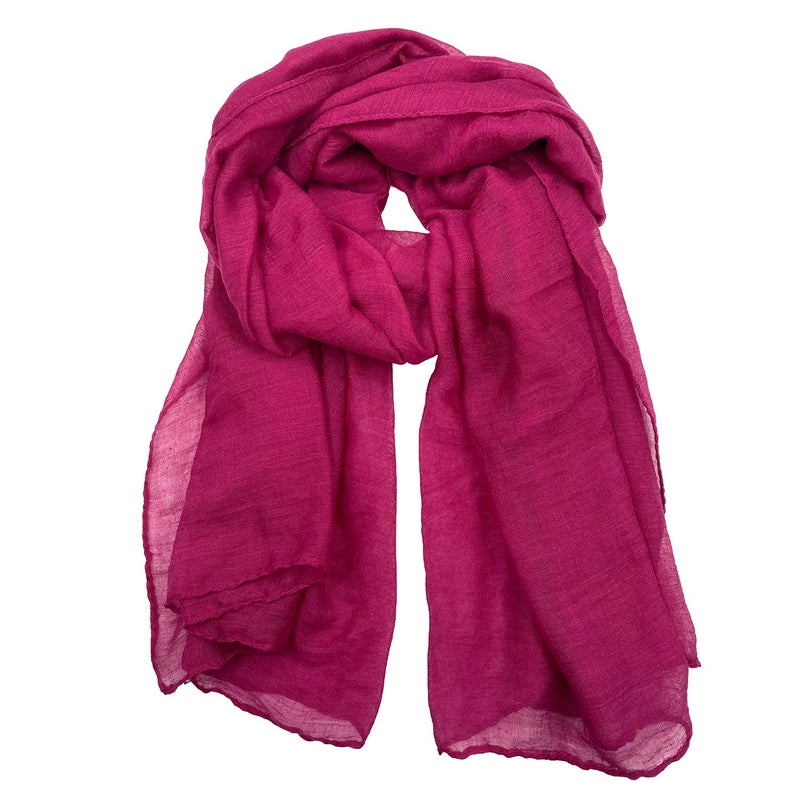 woogwin Women's Cotton Scarves Lady Light Soft Fashion Solid Scarf Wrap Shawl (One Size  Purple)